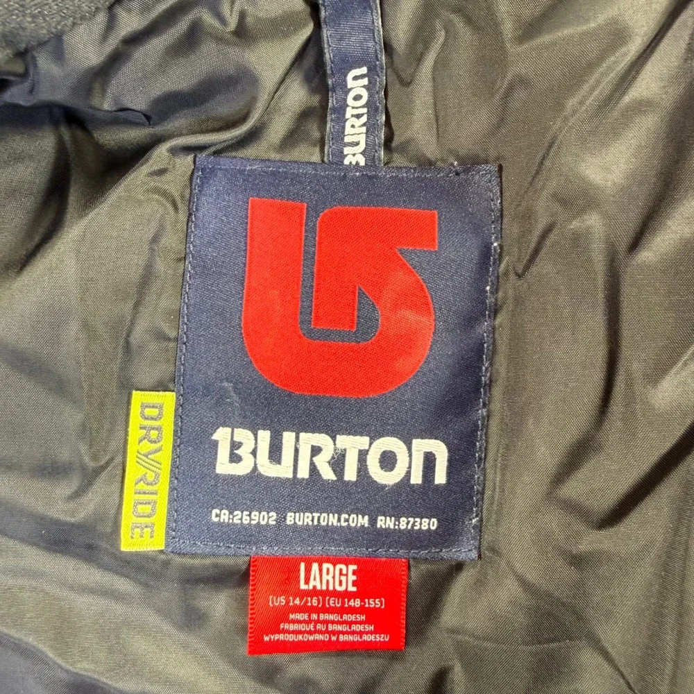Burton Dryride Girls Large 14/16 Snowboard Chittagong Jacket Purple Yellow Plaid